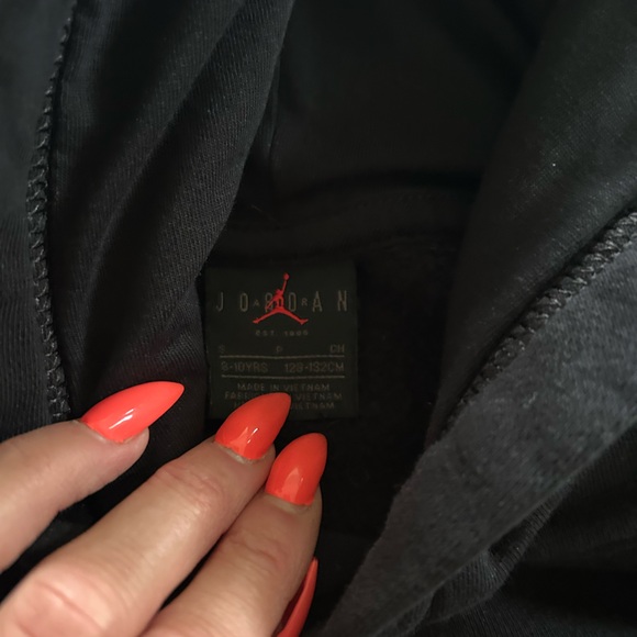 Jordan Black Sweatshirt Hoodie Long Sleeve Pullover - Picture 2 of 4